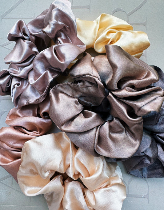 Scrunchies i satin 3-pack